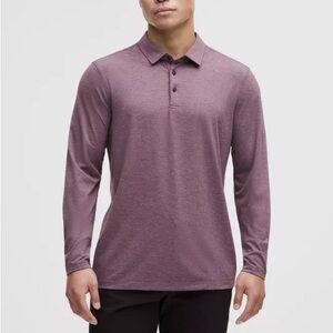 Lululemon Evolution Long Sleeve Polo Burgundy/Maroon Size Large